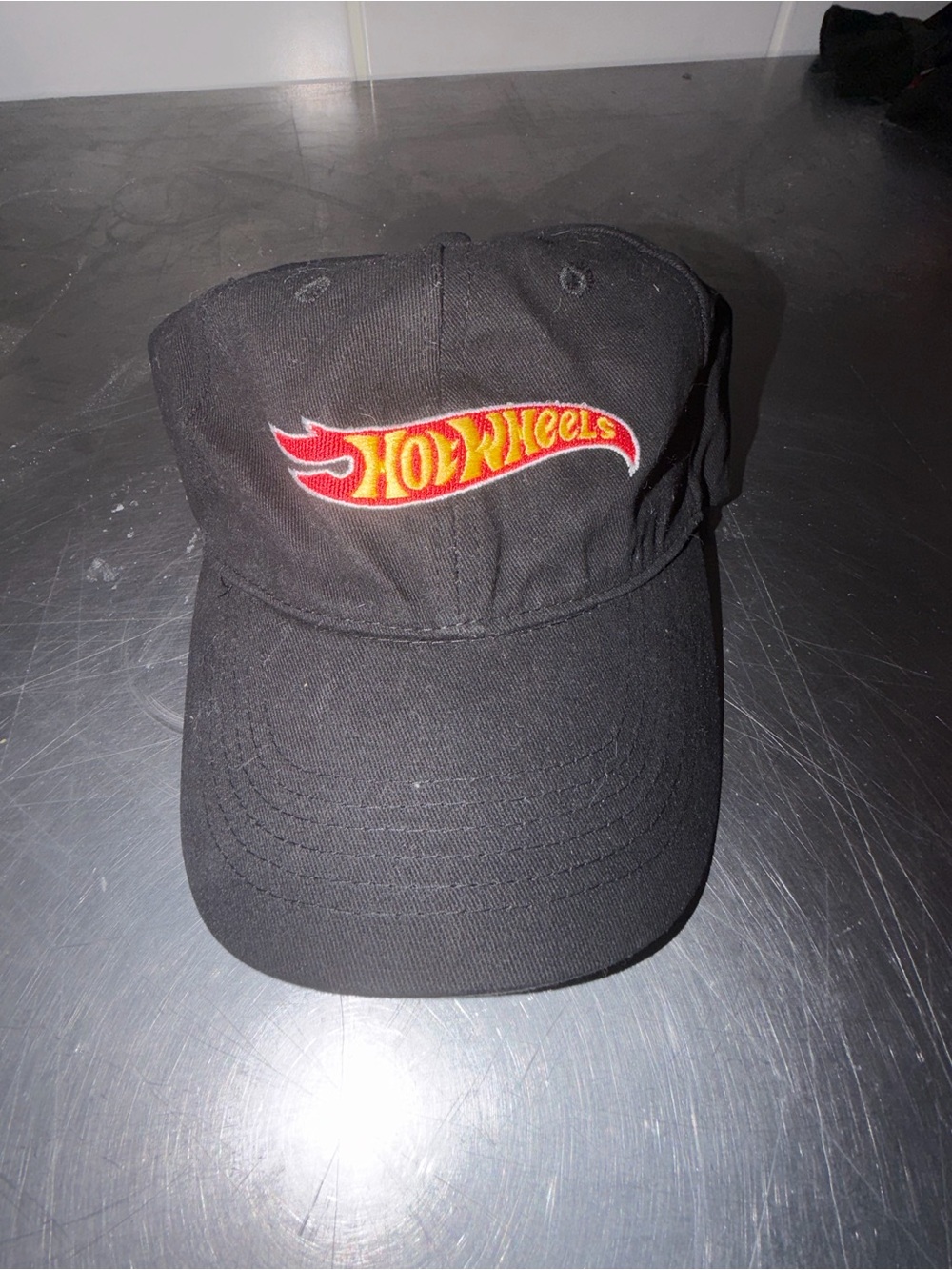Hot Wheels Embroidered Logo Black Baseball Cap